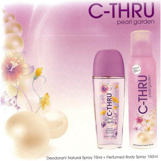 C-Thru Pearl Garden parfümiertes Deodorantglas für Frauen 75 ml + Deodorantspray 150 ml, Kosmetikset
