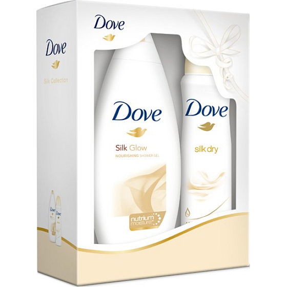 Dove Silk Duschgel 250 ml + Antitranspirant Spray 150 ml, Kosmetikset