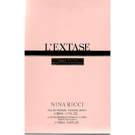 Nina Ricci L Extase parfümiertes Wasser 50 ml + Körperlotion 100 ml, Geschenkset