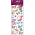 Aufkleber Schmetterlinge und Blumen mit Glitzer lila 34,5 x 12,5 cm