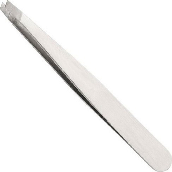 Schräge silberne Pinzette 9,5 cm 10160