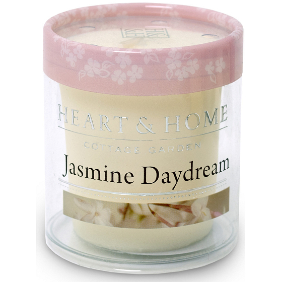 Heart & Home Jasmine träumt Soja-Duftkerze ohne Verpackung brennt bis zu 15 Stunden 53 g