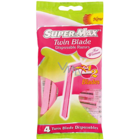 Super-Max Twin Blade 2-Klingen-Rasierer für Frauen 4 Stück
