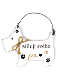 Nekupto Pets Holzschild Ich liebe meinen Hund 12 x 9 cm