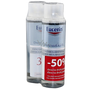 Eucerin DermatoClean 3 in 1 mizellarem Reinigungswasser 2 x 400 ml, Duopack
