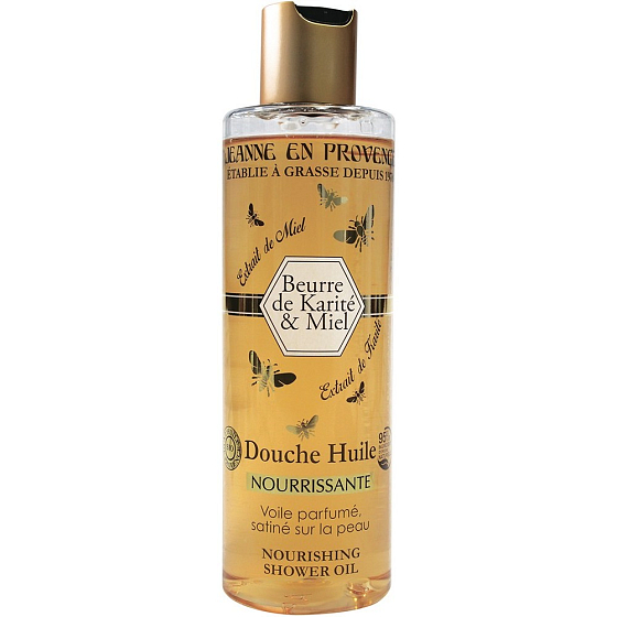 Jeanne en Provence Beurre de Karité & Miel Sheabutter und Honig pflegendes Duschöl 250 ml