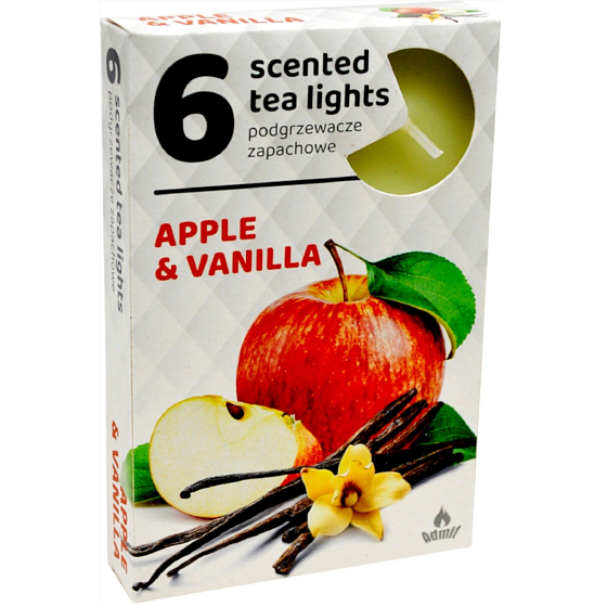 Teelichter Apfel und Vanille duftende Teelichter 6 Stück