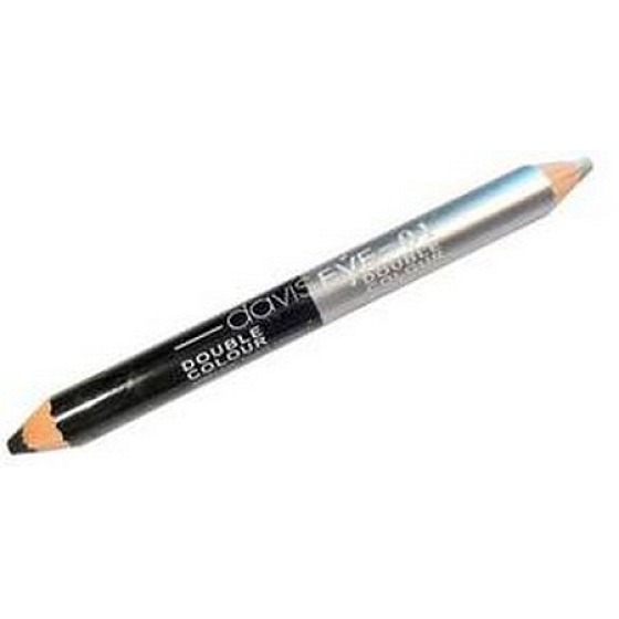 Princessa Davis Eye Double Colour Lidschattenstift 001 Schwarz - Silber 6 g