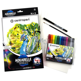 Centropen Aquarelle Aquarellfarben 12er Set + Zubehör