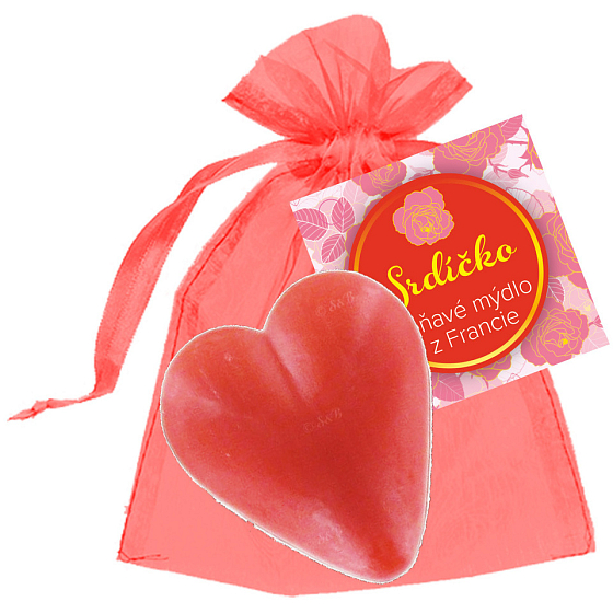 Rote Geschenkseife NeoCos Heart in Organza 30 g