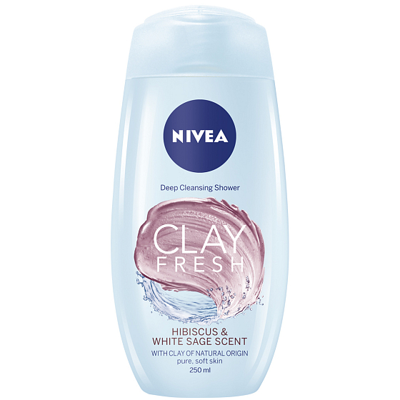 Nivea Clay Fresh Hibiscus & Weißer Salbei Hibiskus und Weißer Salbei mit Clay Duschgel 250 ml