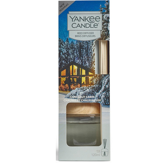 Yankee Candle Candlelit Cabin - Cottage bestrahlt mit Kerzenaroma Diffusor 88 ml