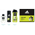 Adidas Pure Game Aftershave 50 ml + 3 in 1 Duschgel für Körper, Gesicht und Haare 250 ml + Deospray 150 ml, Kosmetikset