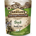 Carnilove Hundebeutel Paté Duck mit Wiesenfieber Handyfreie Taschen für erwachsene Hunde 300 g