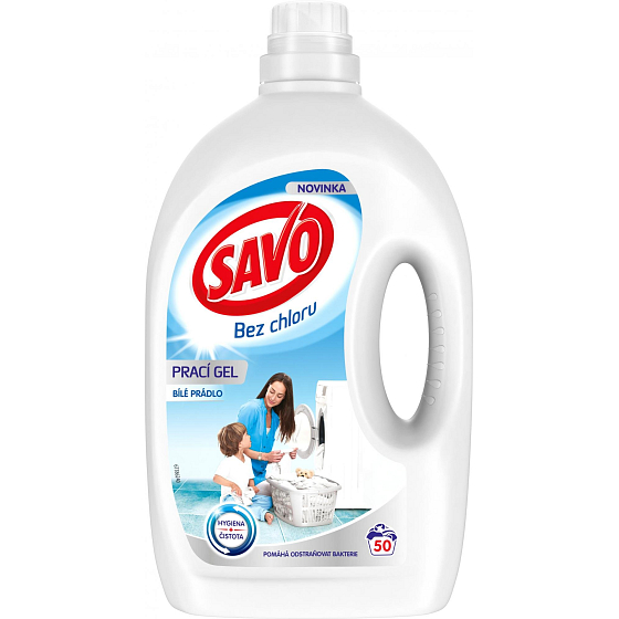 Savo Chlorfreies Waschgel für weiße Wäsche 50 Dosen à 2,5 l
