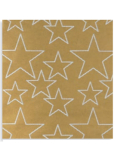 Zoewie Geschenkpapier 70 x 150 cm Weihnachten Nordic Light gold - weiße Sterne