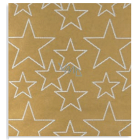Zoewie Geschenkpapier 70 x 150 cm Weihnachten Nordic Light gold - weiße Sterne