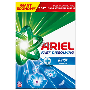 Ariel Waschmittel Aqua Puder Touch of Lenor 100 Wäschen, 5,5 kg