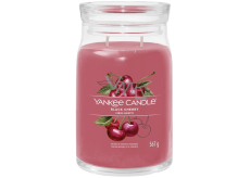 Yankee Candle Black Cherry - Reife Kirsche duftende Kerze Signature großes Glas 2 Dochte 567 g