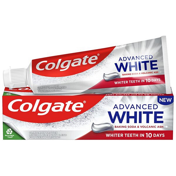 Colgate Advanced White Baking Soda & Volcanic Ash Bleichzahncreme 75 ml