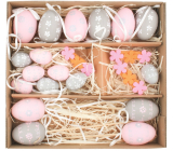 Eier aus Kunststoff in der Schachtel, Größenmix 27-teiliges Set