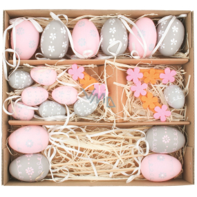 Eier aus Kunststoff in der Schachtel, Größenmix 27-teiliges Set