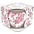 Emocio Pink Flower - Rosa Blumen dekorative Duftkerze im Glas 70 x 62 mm