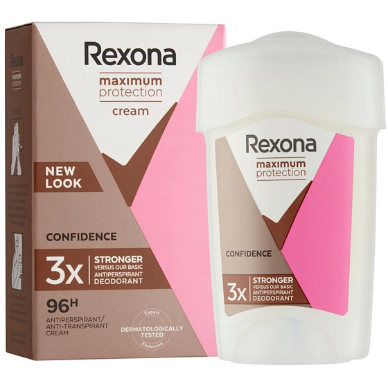 Rexona Maximum Protection Confidence, antiperspirant stick krém pro ženy, 45 ml