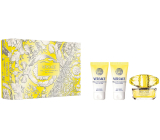 Versace Yellow Diamond Pour Femme toaletní voda 50 ml + tělové mléko 50 ml + sprchový gel 50 ml, dárková sada pro ženy