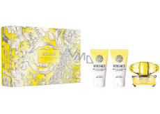 Versace Yellow Diamond Pour Femme toaletní voda 50 ml + tělové mléko 50 ml + sprchový gel 50 ml, dárková sada pro ženy