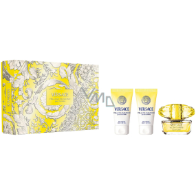 Versace Yellow Diamond Pour Femme toaletní voda 50 ml + tělové mléko 50 ml + sprchový gel 50 ml, dárková sada pro ženy Versace Yellow Diamond Pour Femme toaletní voda 50 ml + tělové mléko 50 ml + sprchový gel 50 ml, dárková sada pro ženy