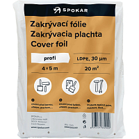 Spokar Abdeckfolie zum Malen, 30 µ, 20 m², 4 × 5 m