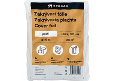 Spokar Abdeckfolie zum Malen, 30 µ, 20 m², 4 × 5 m