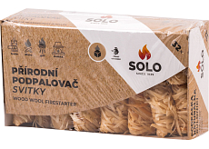 Solo natürliche Holzfaseranzünderrollen, 32 Anzünder