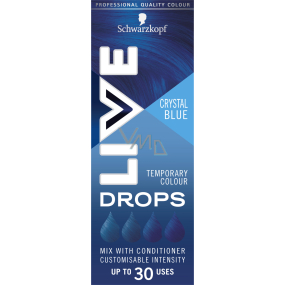 Schwarzkopf Live Drops Křišťálově modrá barvicí kapky na vlasy, 30 ml Schwarzkopf Live Drops Křišťálově modrá barvicí kapky na vlasy, 30 ml