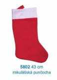 Weihnachtsmann / Weihnachtsstrumpf 43 cm, rot und weiß