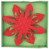 Schneeflocke rot 23 cm Furnierdekoration