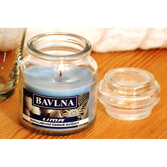Lima Aroma Dreams Baumwolle Duftkerze im Glas mit Deckel 120 g
