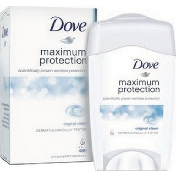Dove Maximum Protection Original Clean Antitranspirant Deodorant Stick für Frauen 45 ml