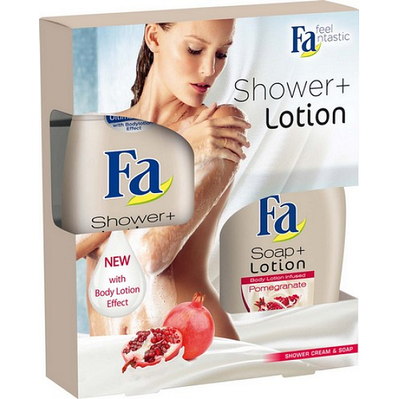 Fa Shower & Lotion Granatapfel Duschgel 250 ml + Flüssigseife 300 ml, Kosmetikset