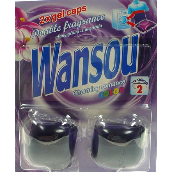Wansou Color Charming Romance Doppelkammer-Gelwaschkapseln für farbige Wäsche 2 Stück