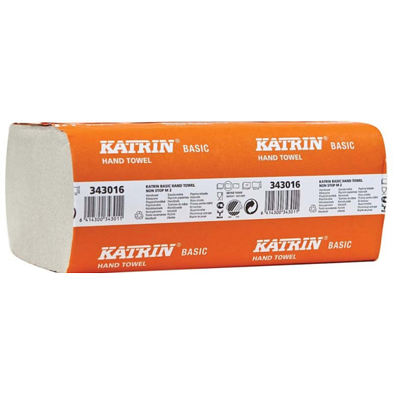 Katrin Basic Handtuch Zickzack 2 Papiertücher 2-lagig natur 23 x 22,4 cm 150 Stück