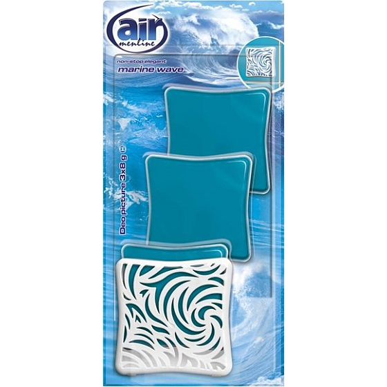 Air Menline Deo Bild Non Stop Eleganter Marine Wave Gel Lufterfrischer 3 x 8 g