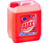 Ajax für Böden und Oberflächen Floral Fiesta Rote Blumen universelles Reinigungsmittel, Mohn, 5 l