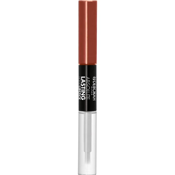 Deborah Milano Absolut anhaltender flüssiger Lippenstift 2in1 Lippenstift & Lipgloss 13 Hellbraun 2 x 4 ml
