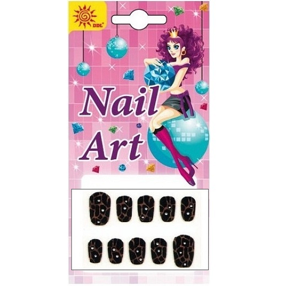 Selbstklebende Nageldekorationen braun 10 16 x 8 cm 1281