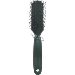 Salon Professional Brush Haarbürste kleines Quadrat schwarz-pink 23,5 cm 40270