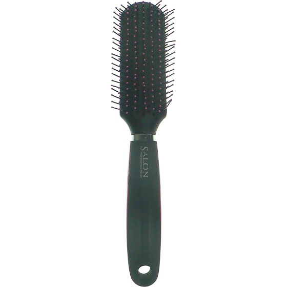 Salon Professional Brush Haarbürste kleines Quadrat schwarz-pink 23,5 cm 40270