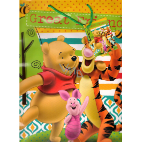 Ditipo Geschenk Papiertüte 26 x 13,7 x 32,4 cm Disney Winnie the Pooh Großer Freund