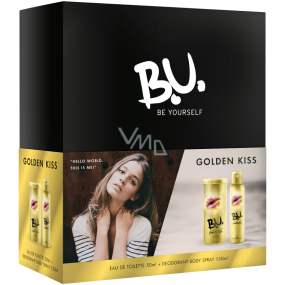 BU Golden Kiss Eau de Toilette für Frauen 50 ml + Deodorant Spray 150 ml, Geschenkset